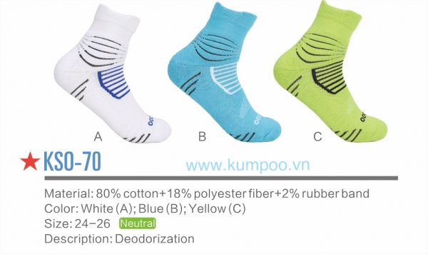TẤT KSO-70  TRẮNG XANH CHUỐI