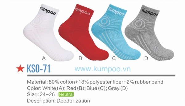 TẤT KSO-71 TRẮNG  ĐỎ XANH XAM