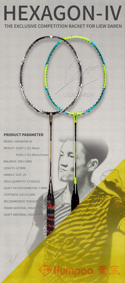 VỢT KUMPOO NANO HEXAGON IV