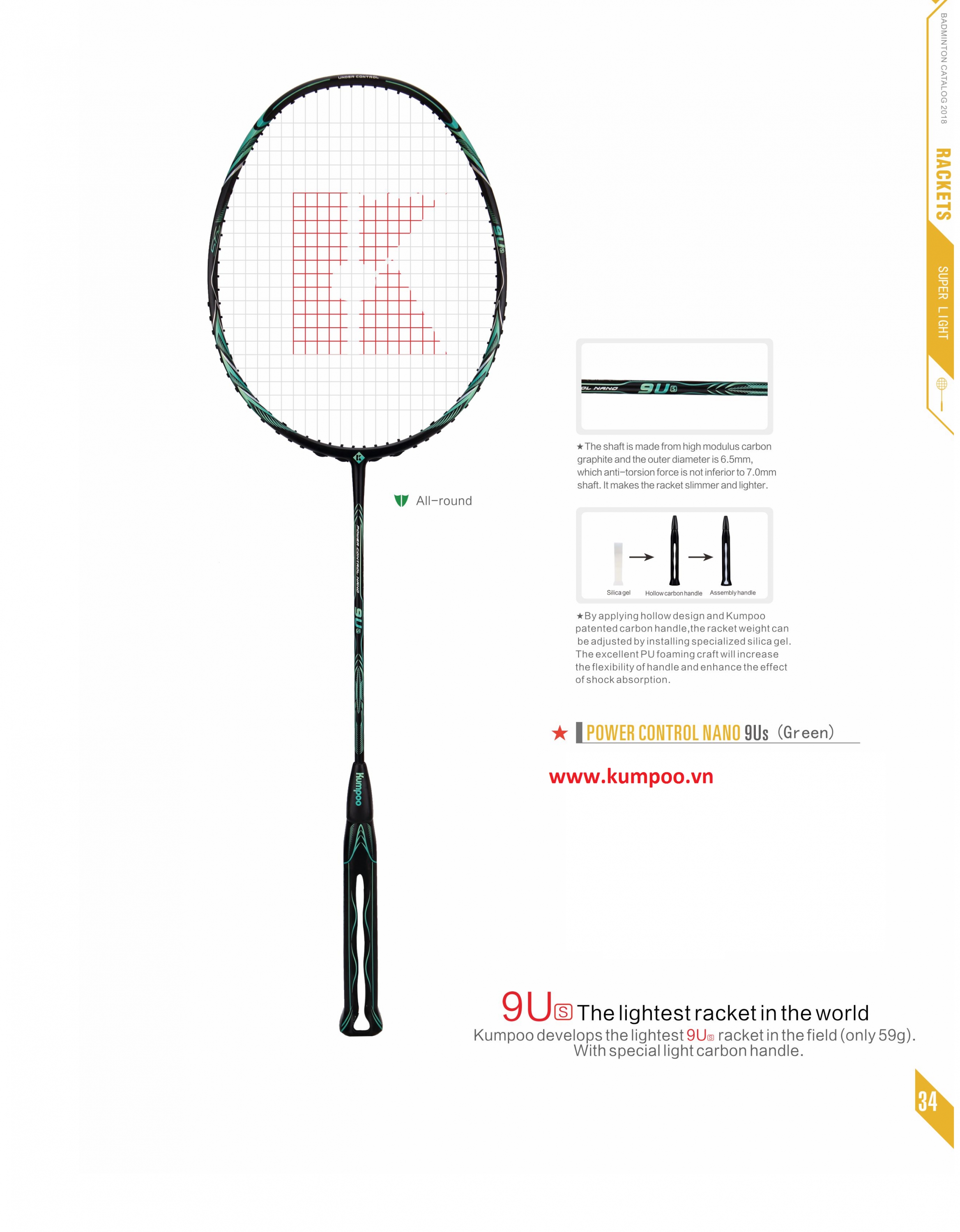 VỢT-POWER CONTROL NANO 9Us (Green)