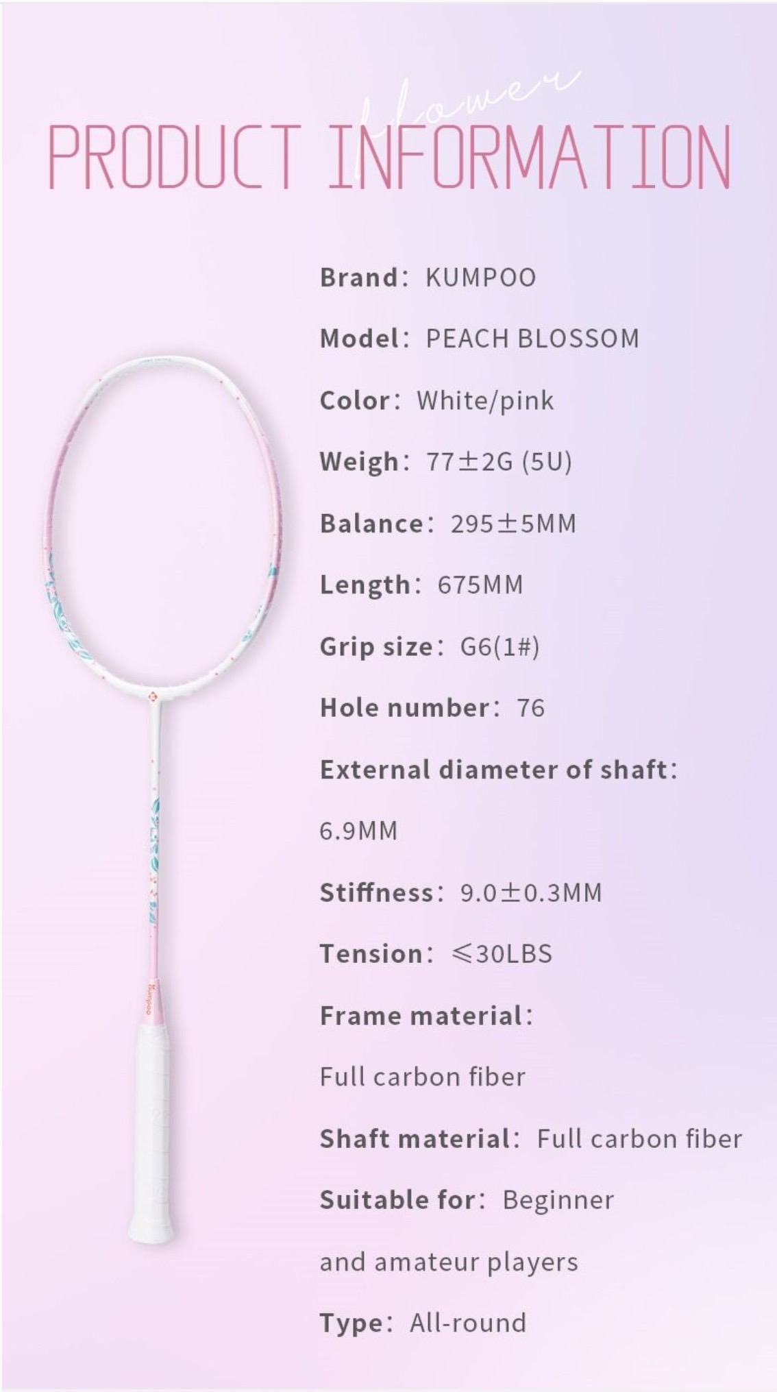 VỢT PEACH BLOSSOM